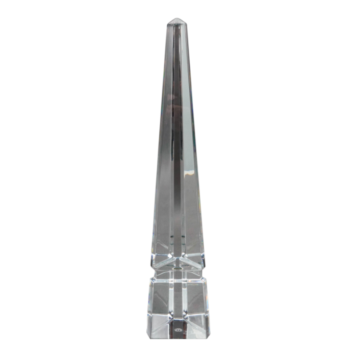 mid 20th century baccarat crystal france osiris obelisk louxor monument glass sculpture large 5183