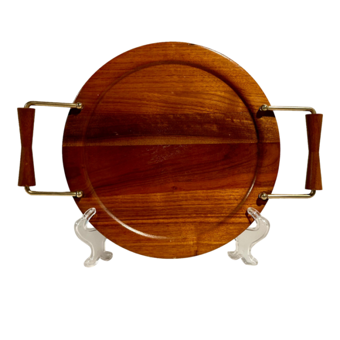 mid century american walnut serving tray 0723