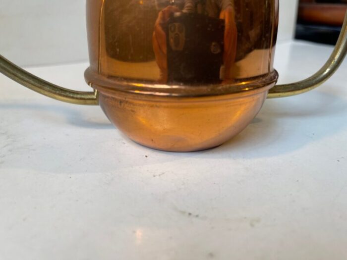 mid century brass copper and bamboo watering can 1960s 4