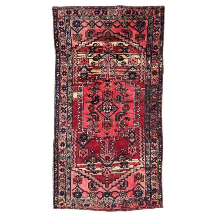 mid century distressed hamadan rug 1940s 1