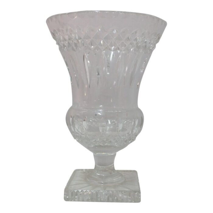 mid century french crystal vase 1960s 7892