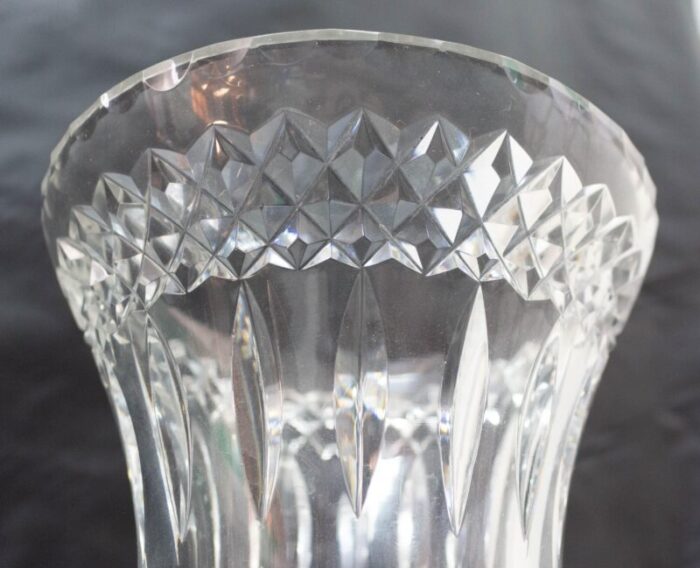 mid century french crystal vase 1960s 9818