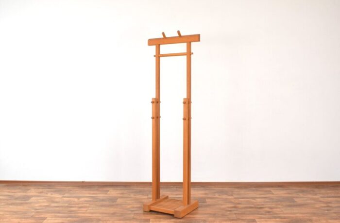 mid century german standing coat rack 1970s 2