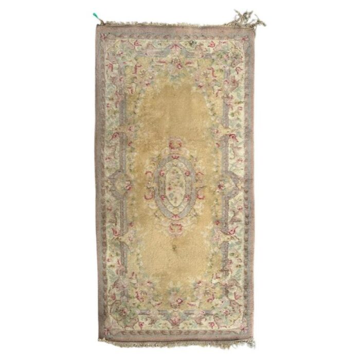 mid century indian savonnerie design rug 1950s 1