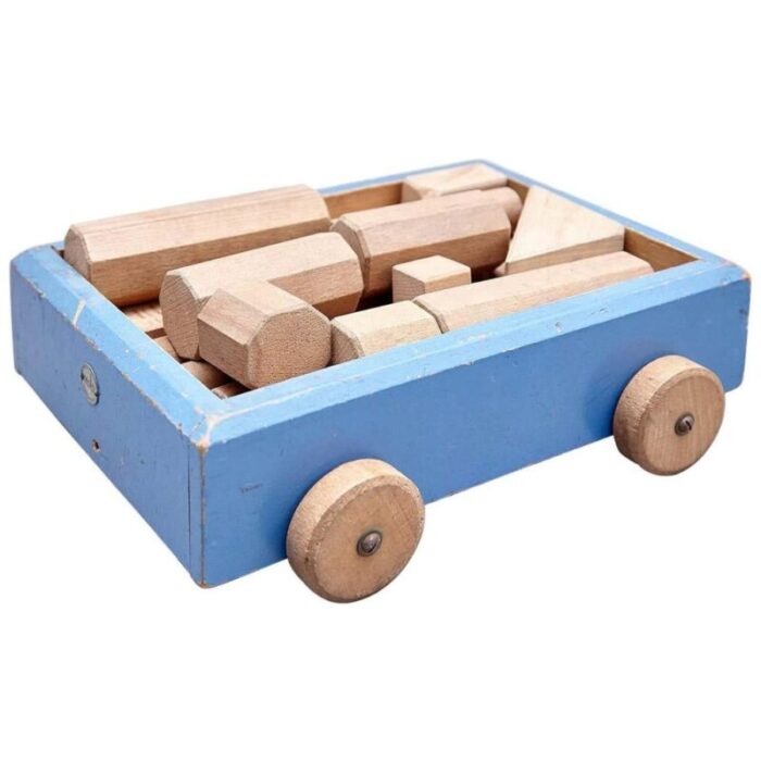 mid century modern wooden car toy by ko verzuu for ado netherlands 1950s 6