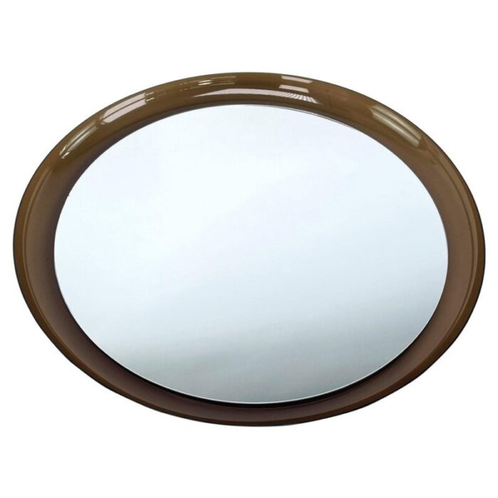 mid century round mirror attributed to guzzini 1960s 1