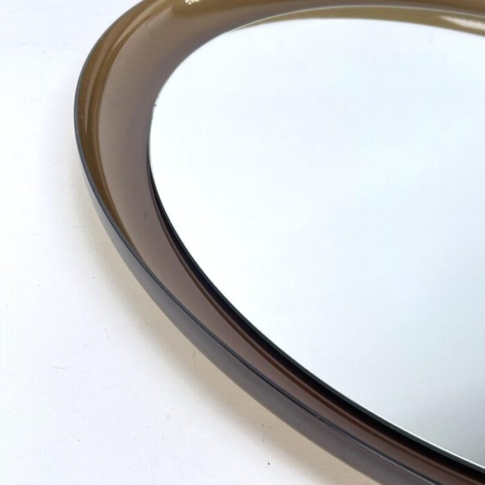 mid century round mirror attributed to guzzini 1960s 3