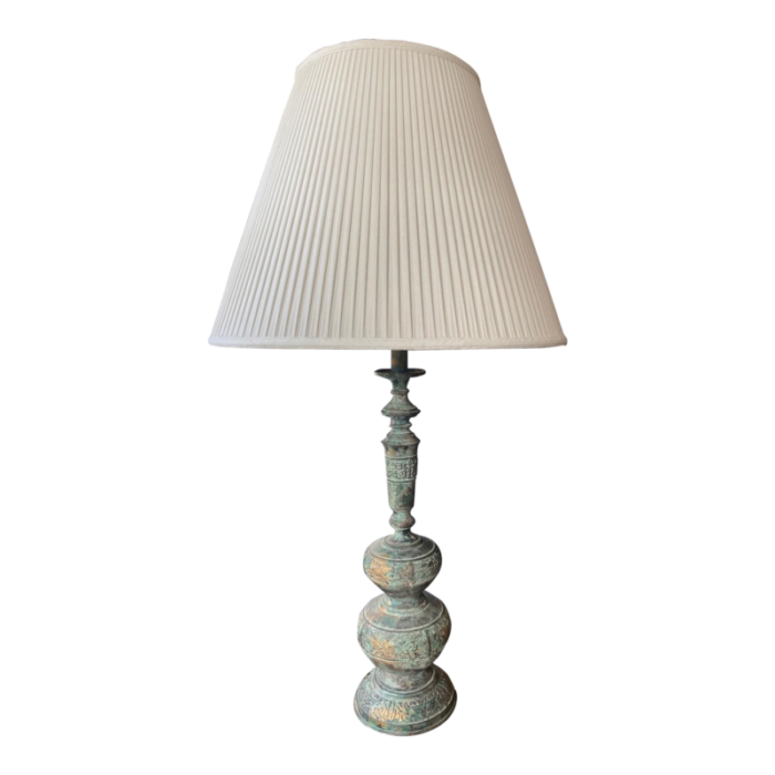 mid century verdigris james mont style lamp 3507