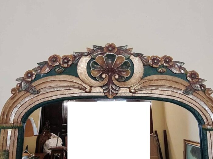 mirror in carved gilded and polychrome wood 6