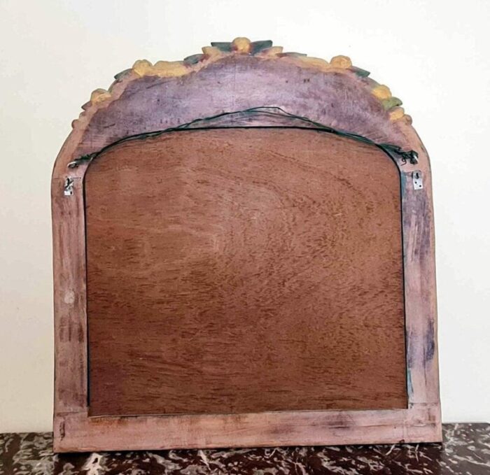 mirror in carved gilded and polychrome wood 8