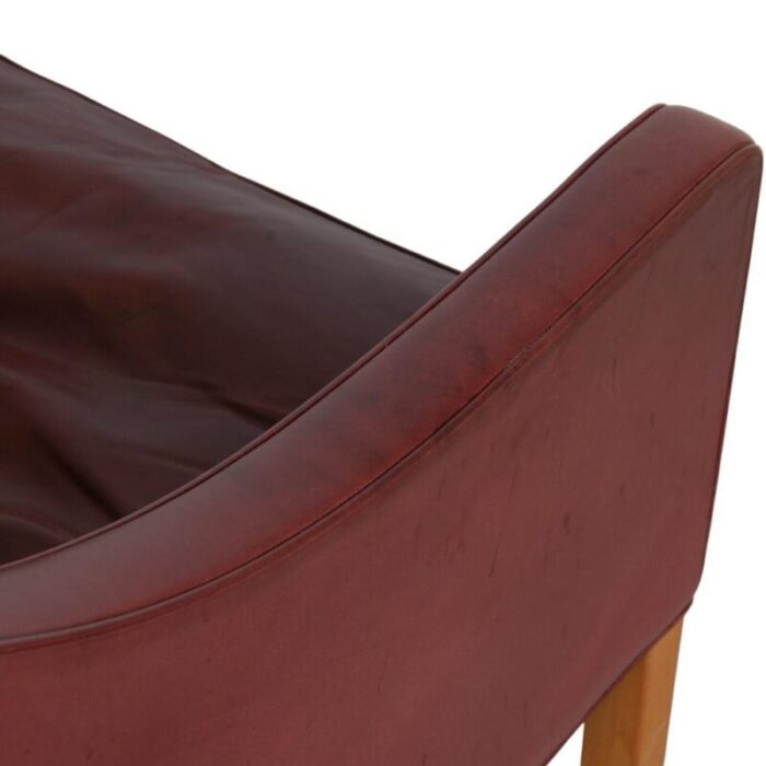 model 2207 lounge chair in indian red anilin leather by brge mogensen 1990s 7483