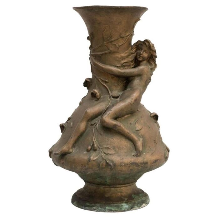 modern bronze vase by noel r 1930 2