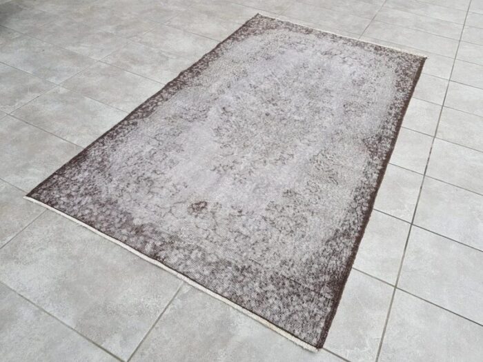 modern ethnic boho area gray brown rug 1960s 3