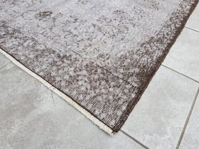 modern ethnic boho area gray brown rug 1960s 5