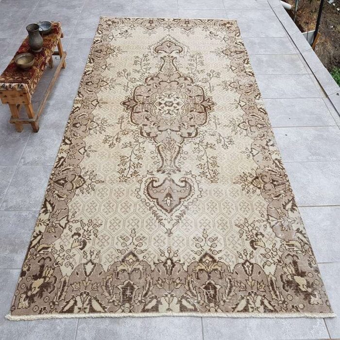 modern overdyed beige rug 1960 2 1