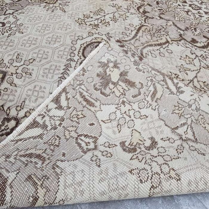 modern overdyed beige rug 1960 6 1