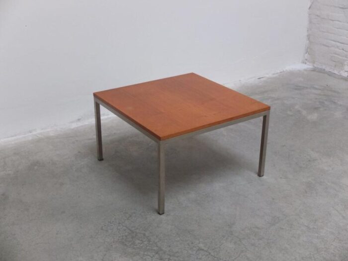 modernist cherry wood and metal coffee table by jules mijs 1959 2755