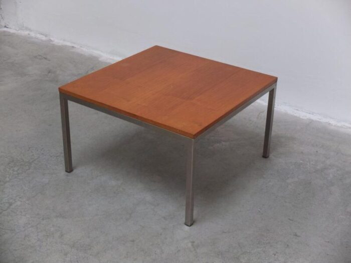 modernist cherry wood and metal coffee table by jules mijs 1959 8670