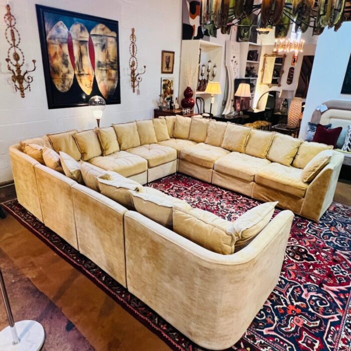 monumental 1970s vintage 12 piece sectional sofa 1046