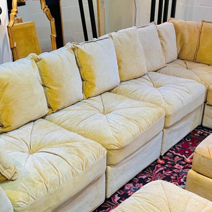 monumental 1970s vintage 12 piece sectional sofa 8161