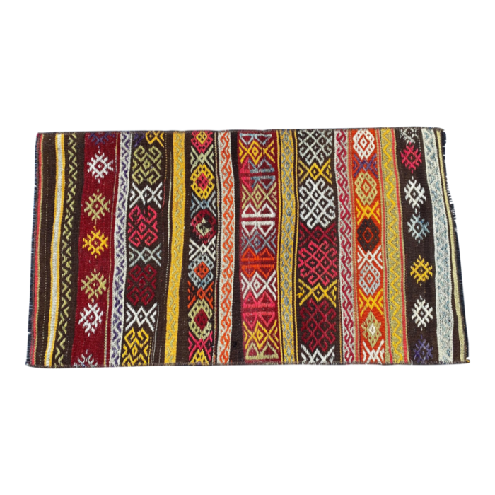 multi color handmade turkish kilim rug 5648