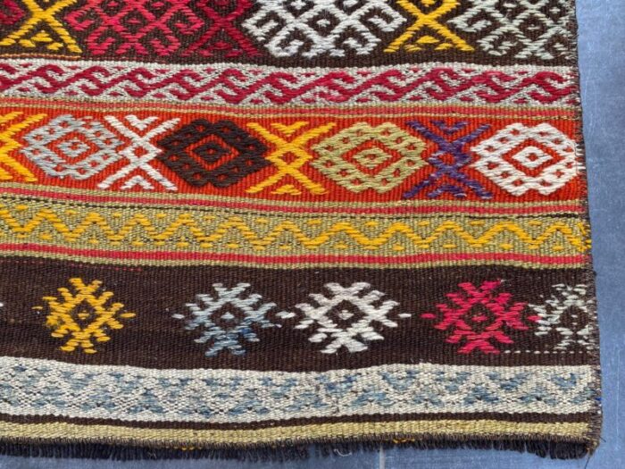 multi color handmade turkish kilim rug 9095