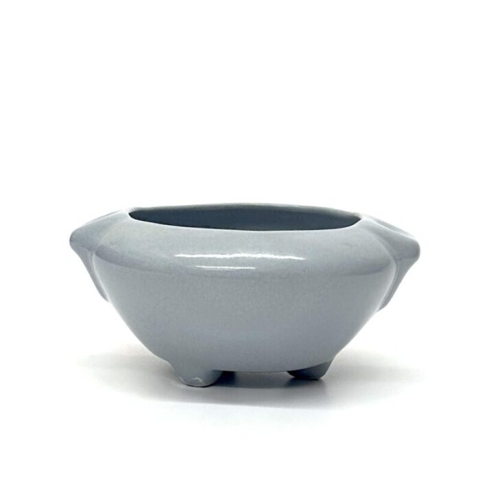 muted blues ceramic planter curation group of 3 8213