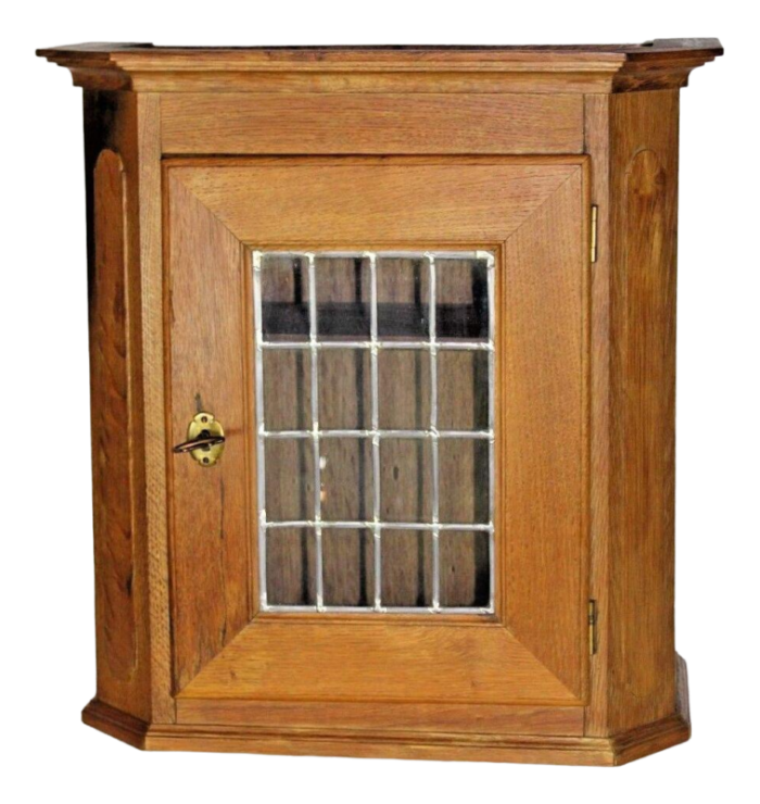 oak glazed wall cabinet 5832