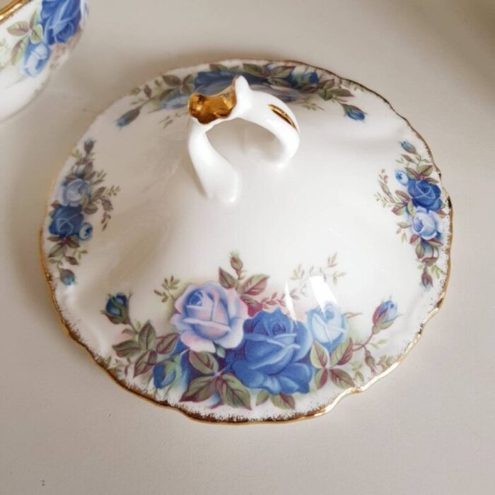 original vintage moonlight rose candy bowl with lid from royal albert 7