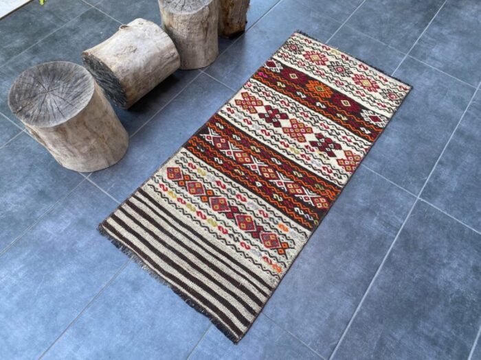 oushak vintage area kilim rug 8217