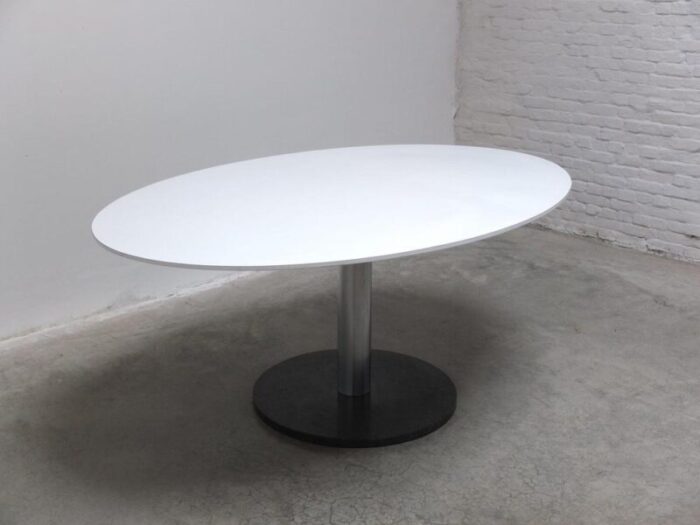 oval pedestal dining table by alfred hendrickx for belform 1960s 2046