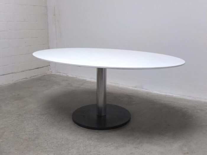 oval pedestal dining table by alfred hendrickx for belform 1960s 5430