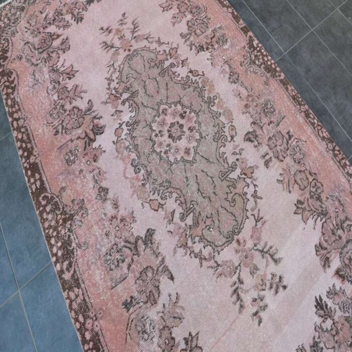 overdyed light pink rug 1960 3