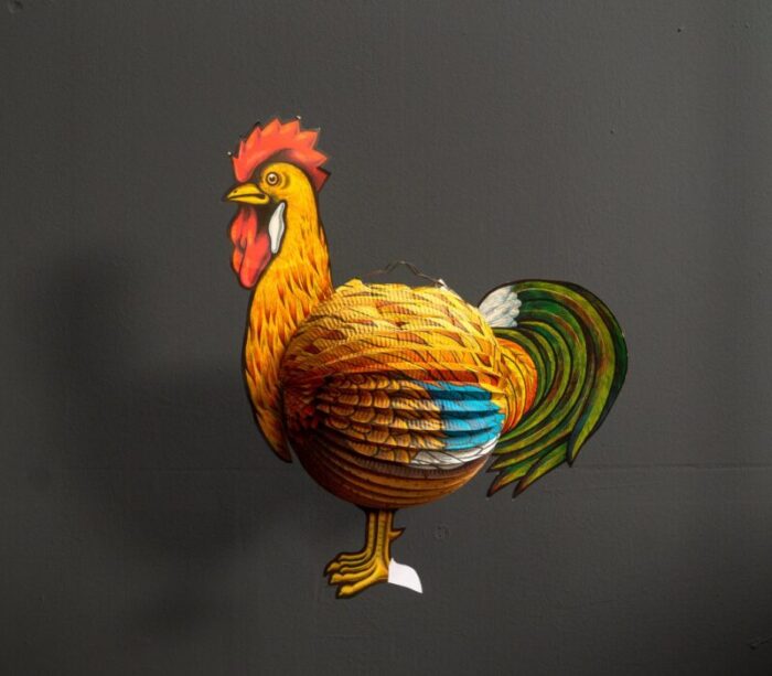 paper rooster lantern west germany 1960s 7