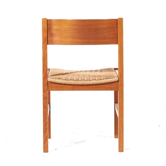 peter hvidt style mid century teak dining chairs set of 4 0701