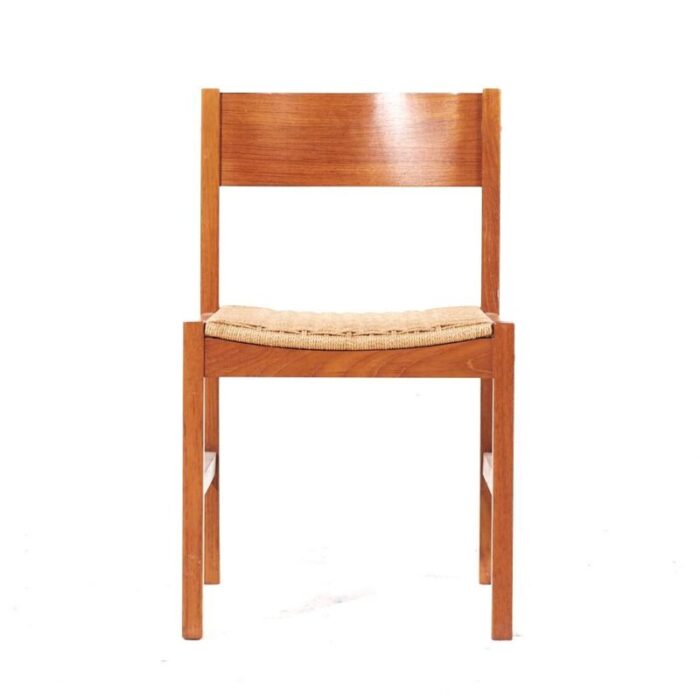 peter hvidt style mid century teak dining chairs set of 4 6598