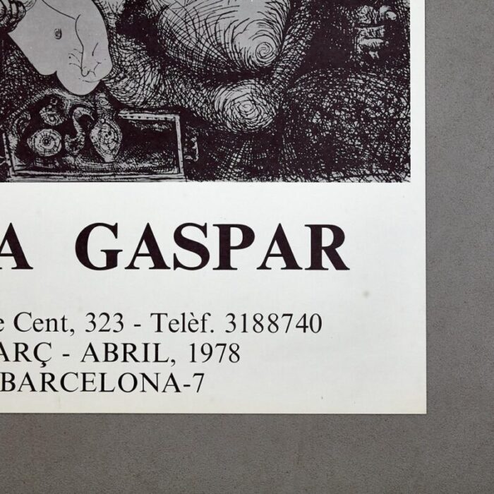 picasso poster of the exhibition gaspar room 1978 8