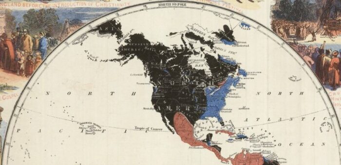 pictorial map of the world promoting protestant missionary work 3