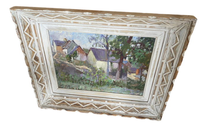 pierre giffart cottages painting framed 8581