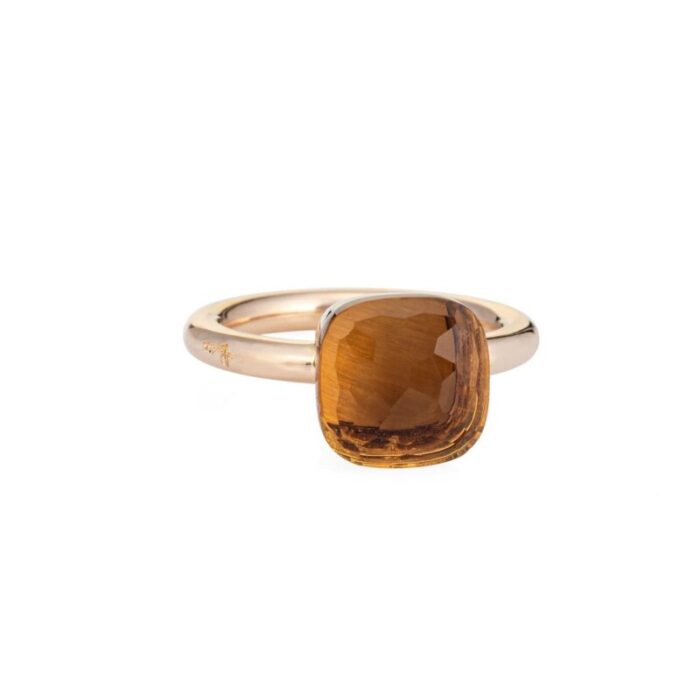 pomellato nudo citrine ring classic 18k yellow gold fine estate jewelry 6 3160