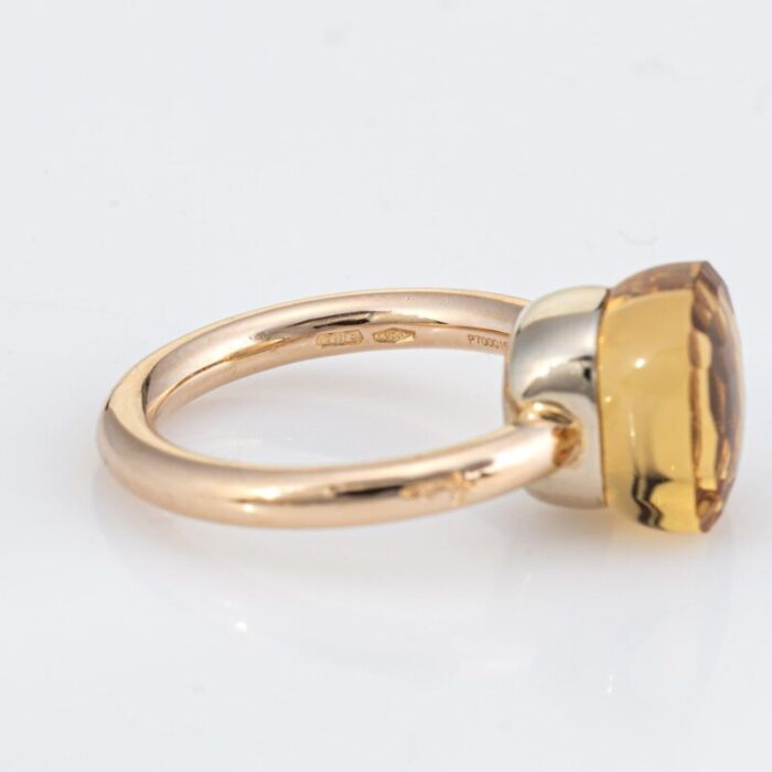 pomellato nudo citrine ring classic 18k yellow gold fine estate jewelry 6 4870