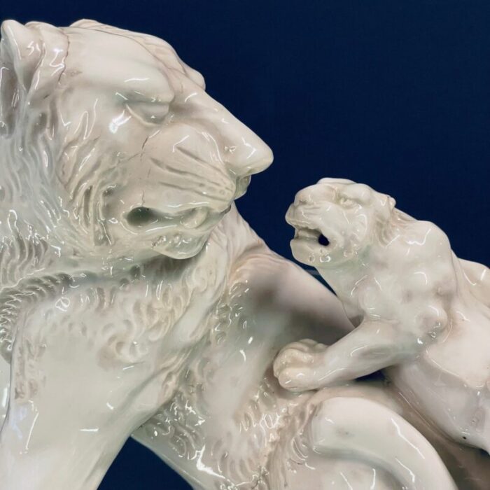 porcelain lion sculpture 1800s 10