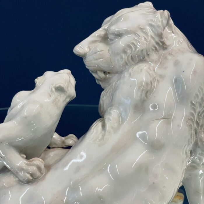 porcelain lion sculpture 1800s 11