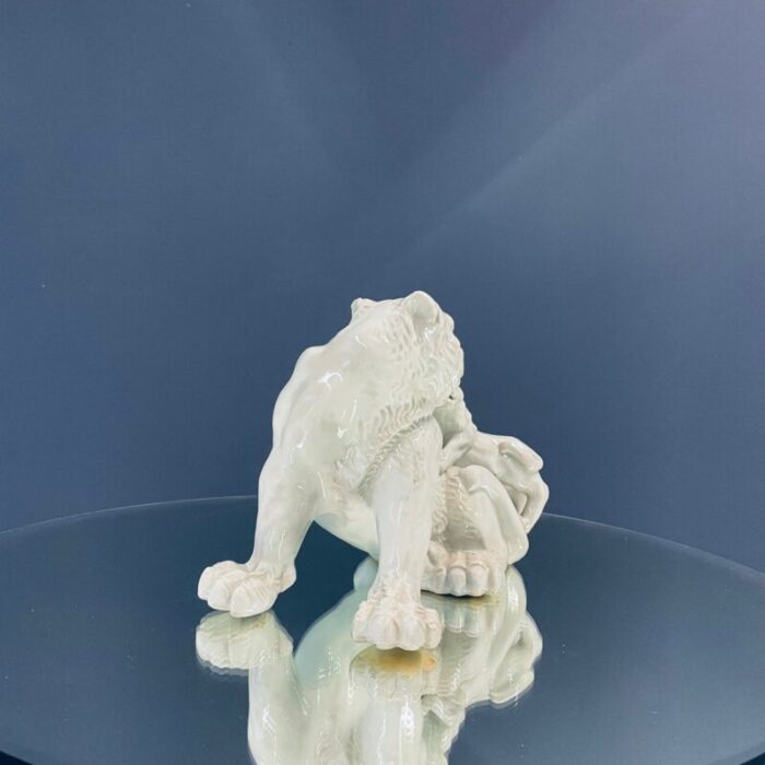 porcelain lion sculpture 1800s 2