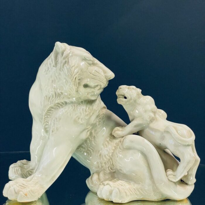 porcelain lion sculpture 1800s 5