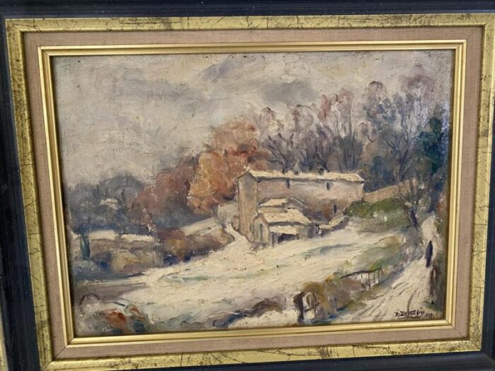 provence farm 1938 oil framed 4632