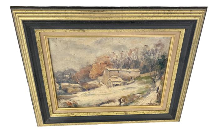 provence farm 1938 oil framed 6127