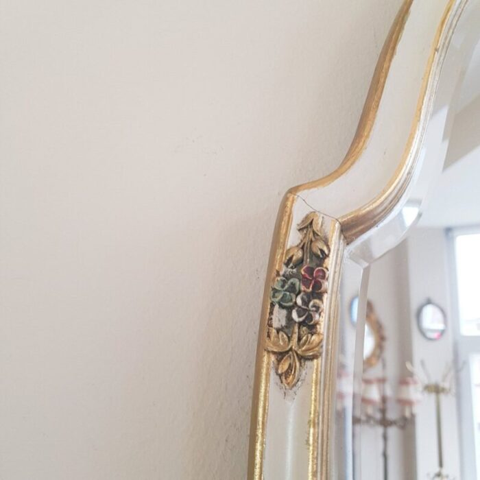 queen anne style oval mirror with bevelled edges 8