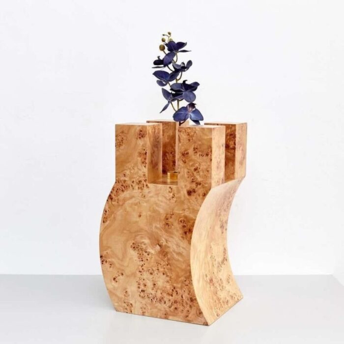 r limited edition vase in wood and murano glass attributed to ettore sottsass 1995 15