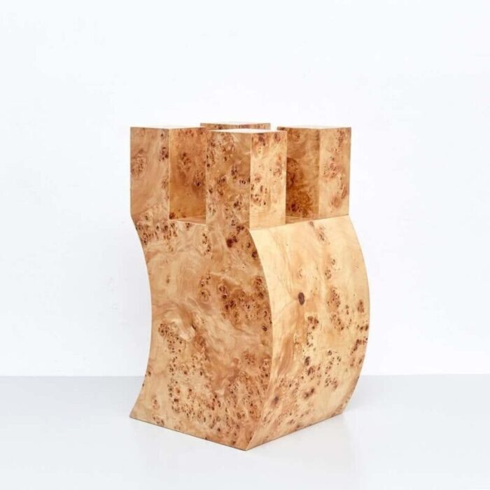 r limited edition vase in wood and murano glass attributed to ettore sottsass 1995 4